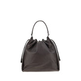 Brunello Cucinelli Brown Calf Leather Bos Taurus Shoulder Bag